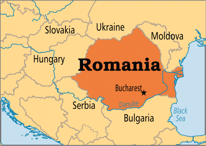bản đồ đất nước Romania