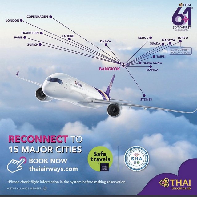 Đặt vé máy bay Thái Airways