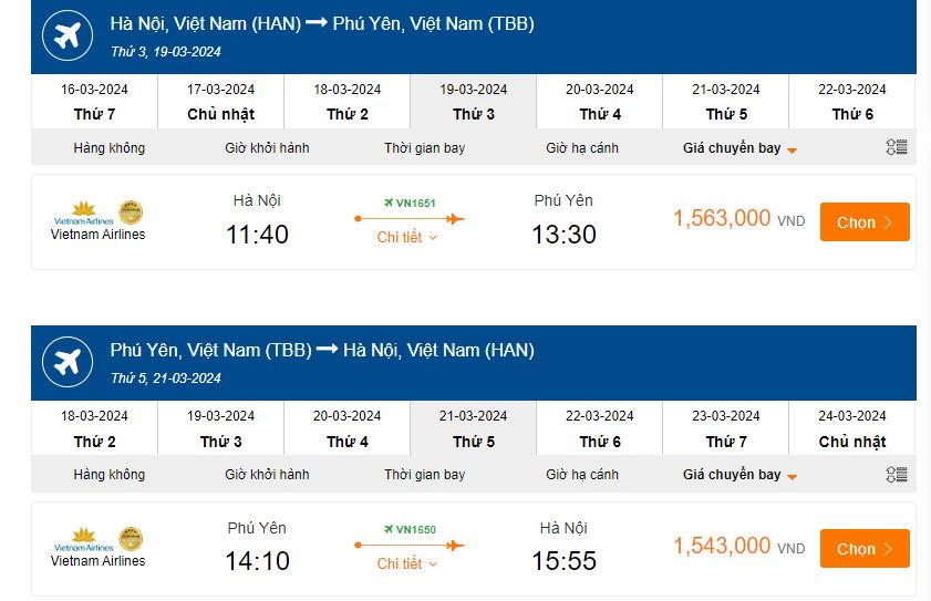 vé máy bay từ Hà Nội đi Tuy Hòa