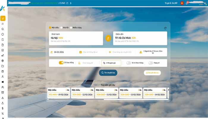 Làm đại lý vé máy bay cấp 2 – Hoa hồng cao - Không ký quỹ 1 Phần mềm book vé máy bay cho đại lý cấp 2 2026